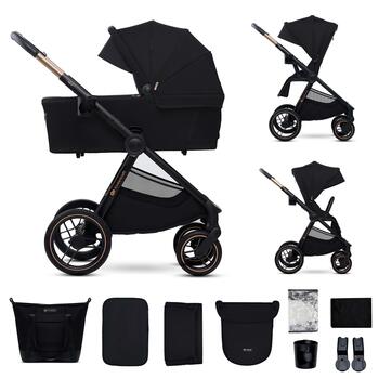 KINDERKRAFT universālie ratiņi 2IN1 NEA 2.0, midnight black, KSNEA002BLK2000