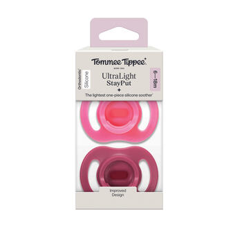 TOMMEE TIPPEE silicone knupīši, ULTRA-LIGHT 6-18M 2 gab, 433595