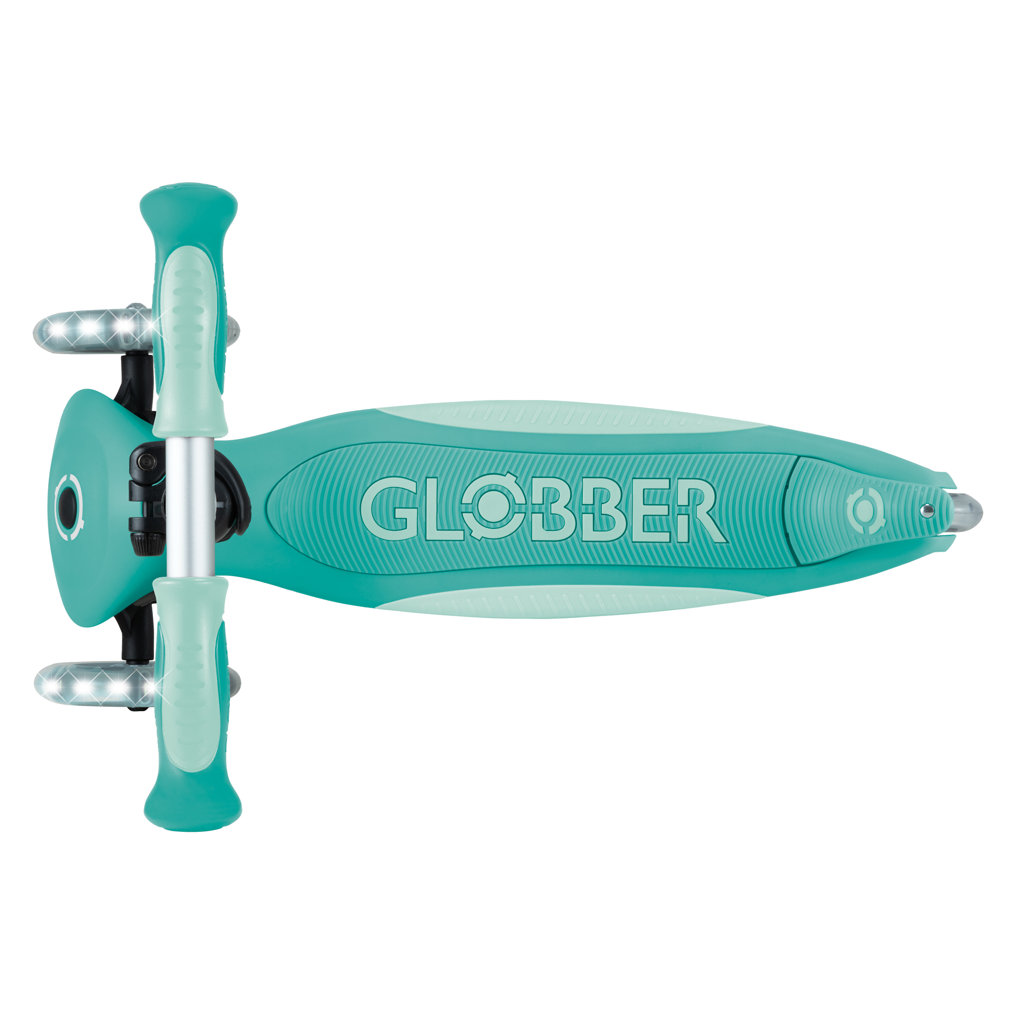 GLOBBER skrejritenis Go Up Deluxe Lights, piparmētru krāsa, 748-706