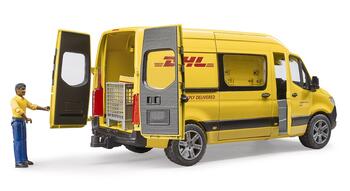 BRUDER 1:16 piegādes auto MB Sprinter DHL ar vadītāju, 02671