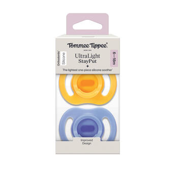 TOMMEE TIPPEE silicone knupīši, ULTRA-LIGHT 6-18M 2 gab, 433595