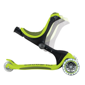 GLOBBER skrejritenis Go Up Deluxe Lights, laima zaļš, 748-606