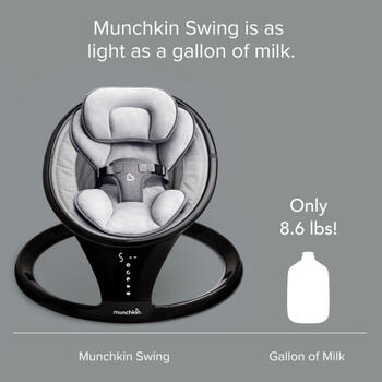 MUNCHKIN šūpuļkrēsls Haven, melns, 90318