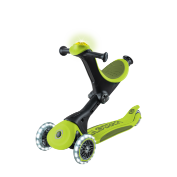 GLOBBER skrejritenis Go Up Deluxe Lights, laima zaļš, 748-606