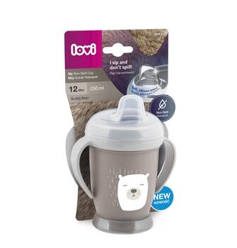 LOVI neizlīstošā krūzīte 250 ml Junior Buddy Bear 35/344