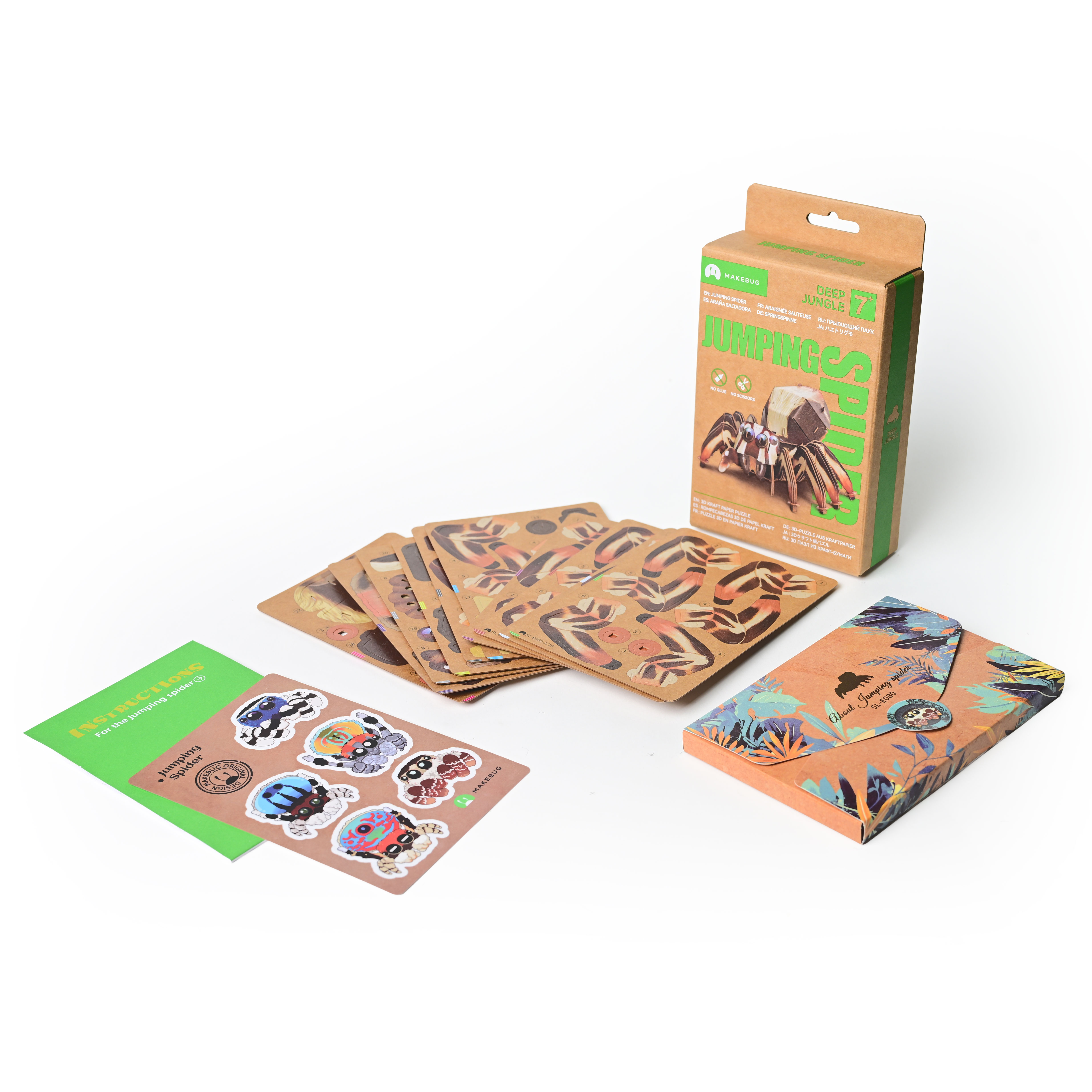 MAKEBUG 3D papīra puzle Lēcošais zirneklis, MB-D-0054