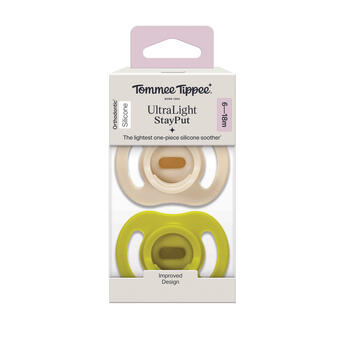 TOMMEE TIPPEE silicone knupīši, ULTRA-LIGHT 6-18M 2 gab, 433595