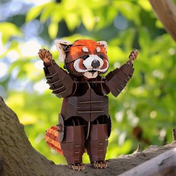 MAKEBUG 3D papīra puzle Sarkanā panda, MB-B-0013