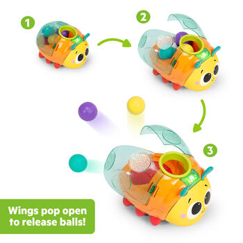 BRIGHT STARTS interaktīvā rotaļlieta Spin 'n' Chase Bug Ball Popper, 17632