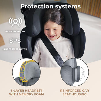 KINDERKRAFT autosēdeklis XPAND 2 PRO, i-Size 100–150 cm, pelēks, KCXPPR02GRY0000