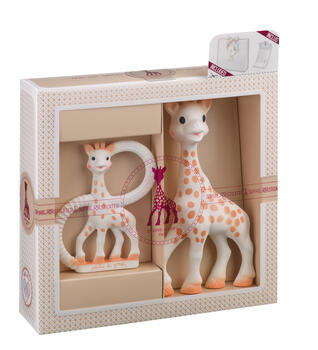 VULLI komplekts Sophie la Girafe + apļveida zobgrauznis 000001