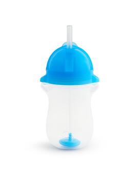 MUNCHKIN jebkura leņķa krūzīte ar salmiņu-zila, 12m+, 296ml, 90116