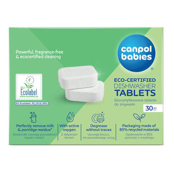 CANPOL BABIES ekoloģiskas trauku mazgājamās mašīnas tabletes, 30 gab., 1/502