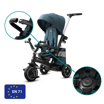 KINDERKRAFT trīsritenis EASYTWIST, tumši zaļa, KKRETWIGRE0000