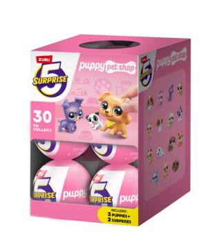 5 SURPRISE miniatūru komplekts Puppy Pet Shop, 1. sērija, sortiments., 77811GQ2