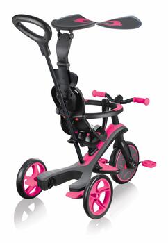 GLOBBER Trike Explorer 4in1 kolmipyörä, rozā, 632-110
