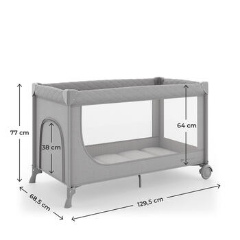 KINDERKRAFT gultiņa-manēža LEODY UP, Grey, KCLEODUPGRY0000