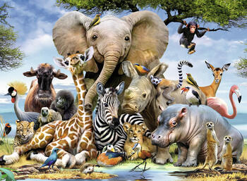 RAVENSBURGER puzle African friends 300p, 13075