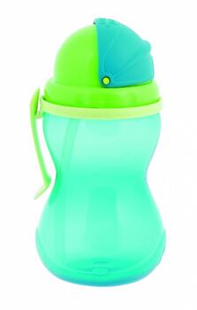 CANPOL BABIES pudelīte ar salmiņu, 370ml, 56/113_blu2