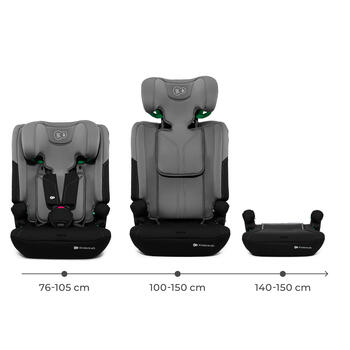 KINDERKRAFT autosēdeklis I-COMFY, i-Size, tumši pelēks, KCICOM00DGR0000