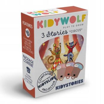 KIDYWOLF stāstu komplekts Cirks, 3 stāsti projektoram KIDYSLIDE, KIDYSTORIES-CI