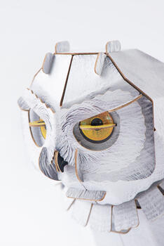 MAKEBUG 3D papīra puzle Baltā pūce, MB-B-0009
