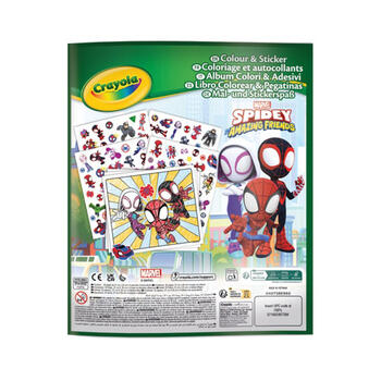 CRAYOLA radošais komplekts Color & Sticker, Spidey, 04-0738G