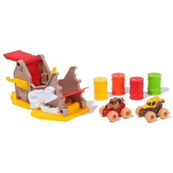 MONSTER JAM MINI JAMS palaišanas trase ar 2 transportlīdzekļiem Boneyard Blaster, 6069711