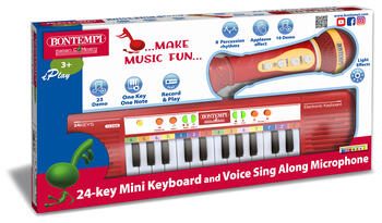 BONTEMPI mini tastatūra un karaoke mikrofons, 602120