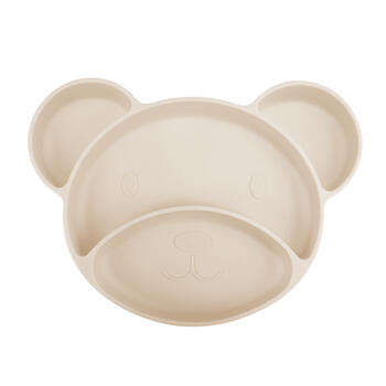 CANPOL BABIES Silikona šķīvis ar piesūcekni, BEAR, 51/401_creme