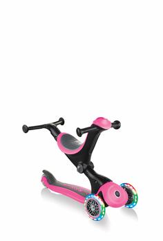 GLOBBER skrejritenis Go Up Deluxe Lights, deep pink, 646-110