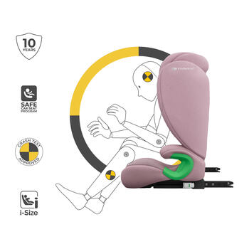KINDERKRAFT autokrēsls JUNIOR FIX 2 PLUS, 100-150 cm., Pink, KCJUFI20PNKPL0N