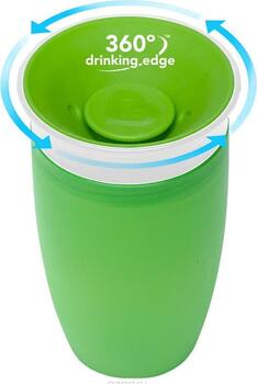 MUNCHKIN Sippy krūzīte, zaļa, Miracle 360, 12m+, 296ml,90071