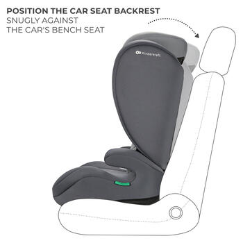 KINDERKRAFT autokrēsls I-SPARK 2 PLUS I-SIZE, 100-150 cm., Grey, KCISPA02GRYPL00