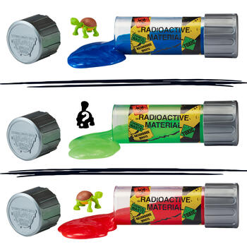 TMNT zilā sūces kanna ar figūru, sortiments, 83701