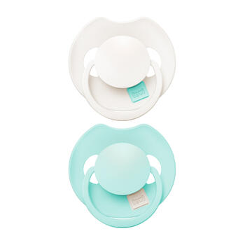 LOVI Prime silikona dinamiskais knupītis, Lagoon/Mint Cream, 0–6m., 2 gab., 34/451
