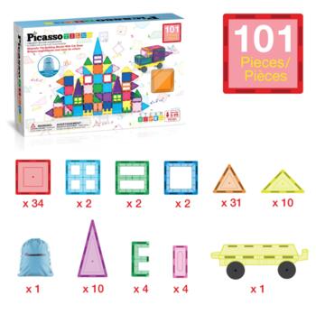 PICASSO TILES Magnētiskais konstruktors 101 detaļa, PC101