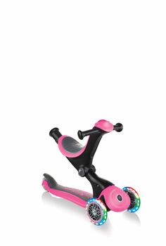 GLOBBER skrejritenis Go Up Deluxe Lights, deep pink, 646-110