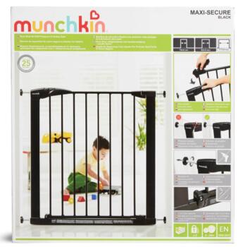 MUNCHKIN drošības vārti, Maxi-Secure, melns, 90441