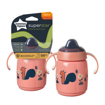 TOMMEE TIPPEE mācību krūze TT 1X SIPPEE, 6mēn+, 300ml, pink, 448011