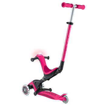 GLOBBER skrejritenis Go Up Deluxe Lights, fuksijas krāsa, 748-610