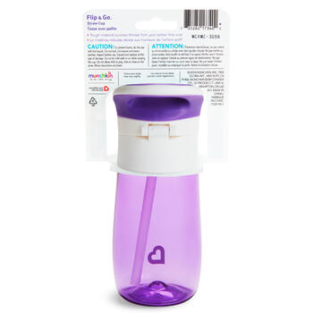 MUNCHKIN pudele ar salmiņu, 18m+, Flip & Go, Purple, 90328P