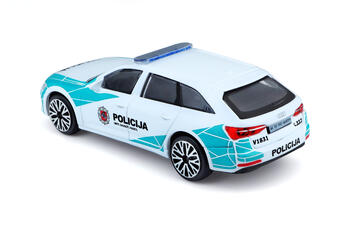 BBURAGO 1:43 automašīnas modelis Audi A6 Avant Lietuvas policija, 18-30415LT