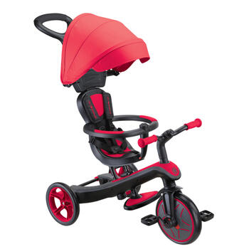 GLOBBER trīsritenis Trike Explorer 4in1, red, 632-102