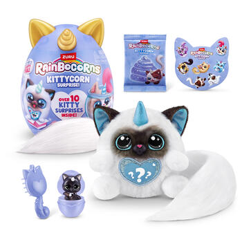 RAINBOCORNS plīša rotaļlieta ar piederumiem Kittycorn Surprise, 3 sērija, sortiments, 92104