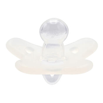 CANPOL BABIES 100% silikona knupītis, 0-6m, simetrisks, 1 gab., 24/001_whi