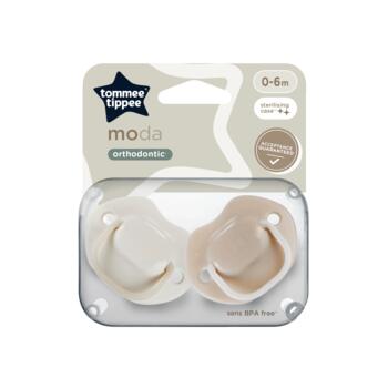 TOMMEE TIPPEE māneklītis silikona MODA 0-6 m., 2 gab., 43338499