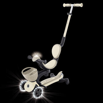 GLOBBER skrejritenis Go Up Baby Lights 360 °, brūns, 844-466