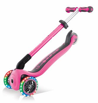 GLOBBER skrejritenis Go Up Deluxe Lights, deep pink, 646-110
