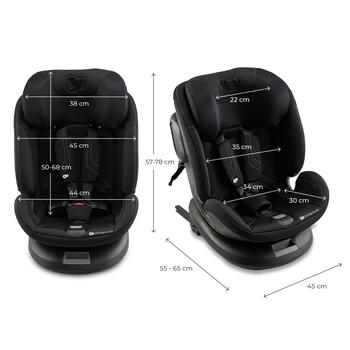 KINDENKRAFT autokrēsls 40-150 cm, XPEDITION 3 i-size, black, KCXPED03BLK0000